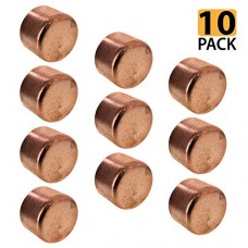 (10-Pack) PROCURU 3/4-Inch Copper Pipe Cap | Professional Series NSF Lead Free Certified (10-Pack  0.75 Inch (3/4")) - B01M2WNLAN